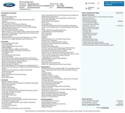 2018 Ford Edge Sport