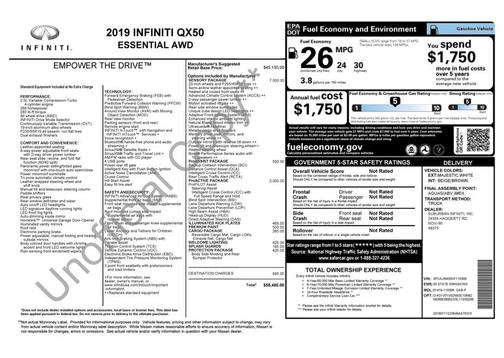 2019 INFINITI QX50 ESSENTIAL