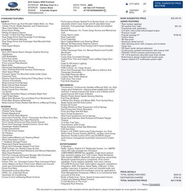 2016 Subaru WRX Premium