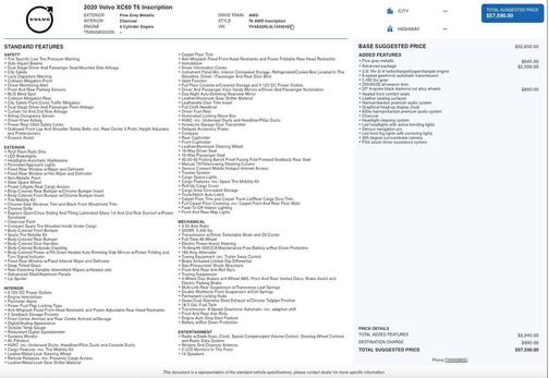 2020 Volvo XC60 T6 Inscription