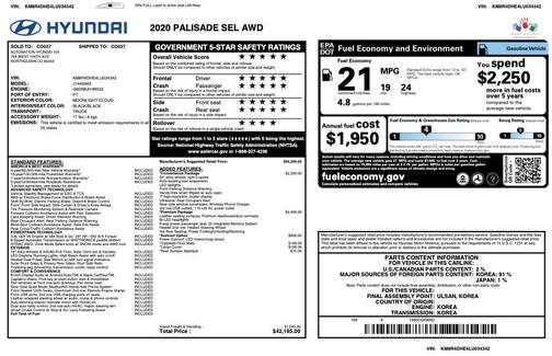 2020 Hyundai PALISADE SEL