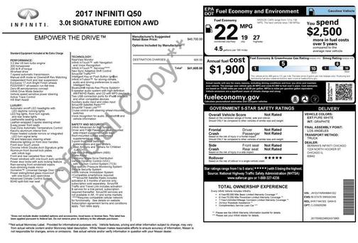 2017 INFINITI Q50 3.0t Signature Edition
