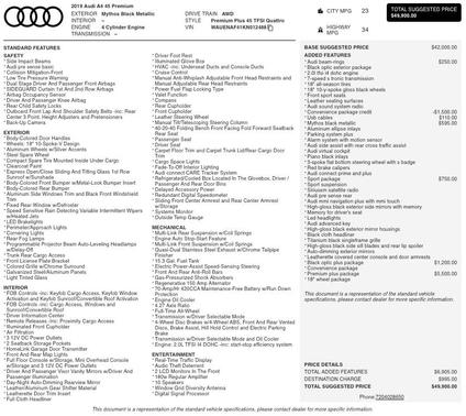 2019 Audi A4 Premium Plus