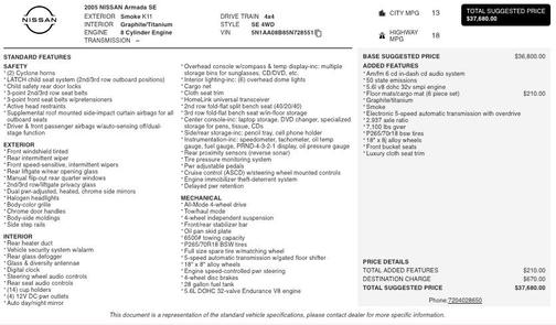 2005 Nissan Armada 4WD 4dr SE