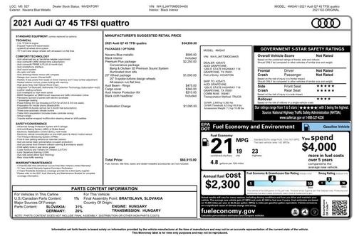 2021 Audi Q7 45 Premium Plus