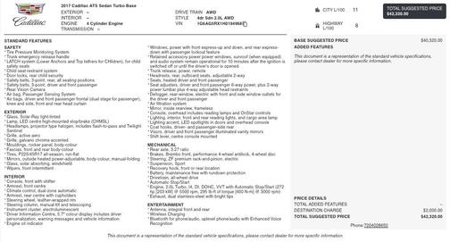 2017 Cadillac ATS 2.0L Turbo