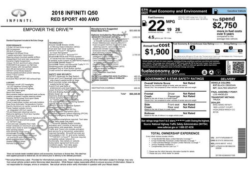 2018 INFINITI Q50 3.0t RED SPORT 400