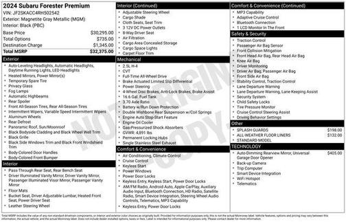Magnetite Gray Metallic 2024 Subaru Forester Premium