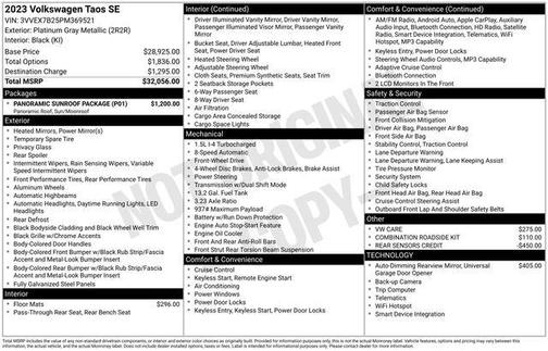 2023 Volkswagen Taos 1.5T SE