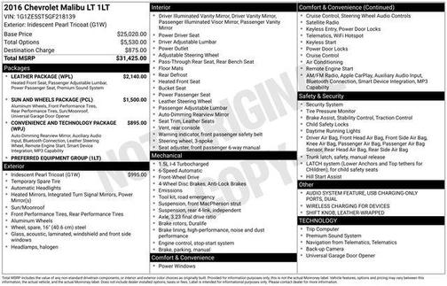 2016 Chevrolet Malibu 1LT