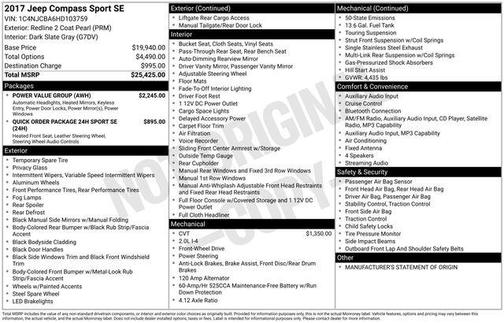 2017 Jeep Compass Sport