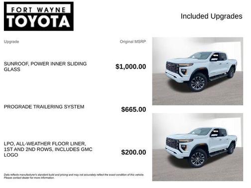 Summit White 2023 GMC Canyon Denali
