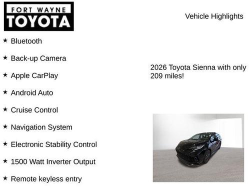 2026 Toyota Sienna XSE 7 Passenger