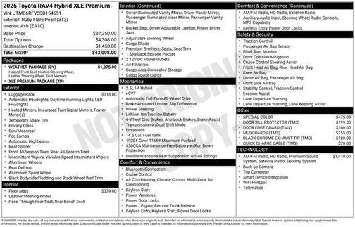 2025 Toyota RAV4 Hybrid XLE Premium