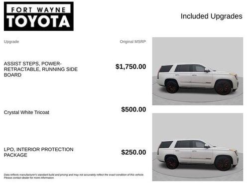 Crystal White Tricoat 2016 Cadillac Escalade Platinum