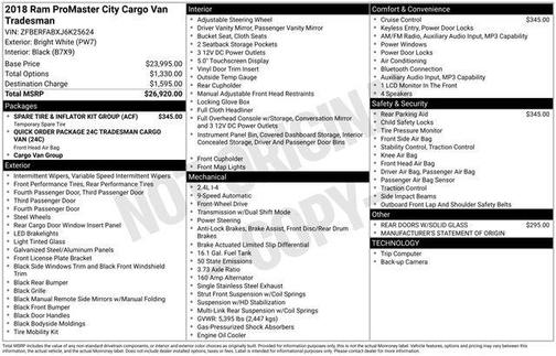 2018 RAM ProMaster City Tradesman