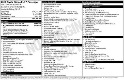 2014 Toyota Sienna Limited