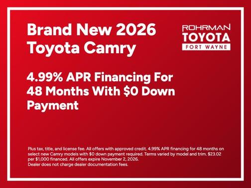 Dark Cosmos 2026 Toyota Camry XLE