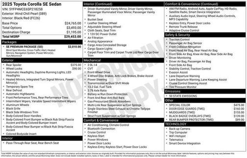 2025 Toyota Corolla SE