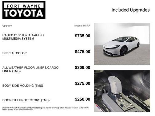 Wind Chill Pearl 2025 Toyota Prius XLE