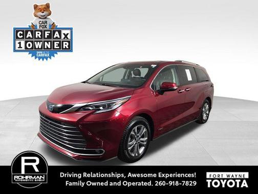 Ruby Flare Pearl 2021 Toyota Sienna Platinum 7 Passenger