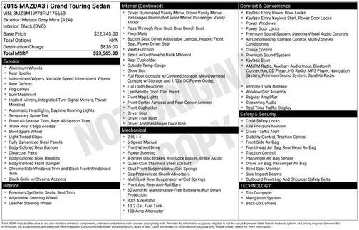 2015 Mazda Mazda3 s Grand Touring