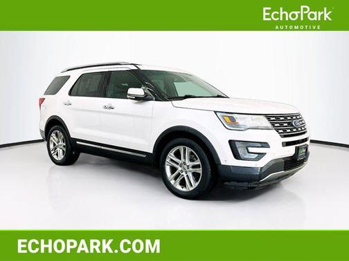 White Platinum Metallic Tri-Coat 2017 Ford Explorer Limited