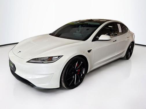 Pearl White Multi-Coat 2025 Tesla Model 3 Performance