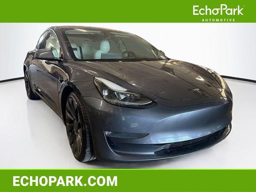 Gray 2021 Tesla Model 3 Performance