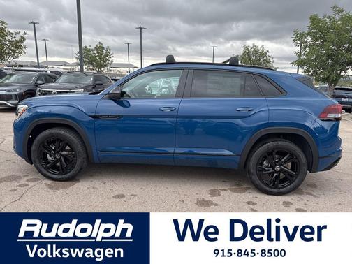 Mountain Lake Blue Metallic 2026 Volkswagen Atlas Cross Sport 2.0T SEL R-Line Black