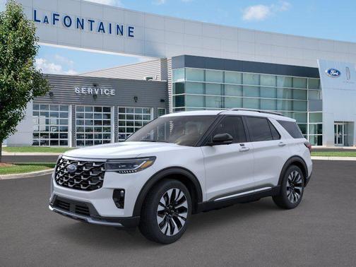 Space White Metallic 2026 Ford Explorer Platinum