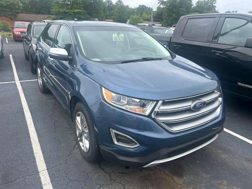 Blue 2018 Ford Edge SEL