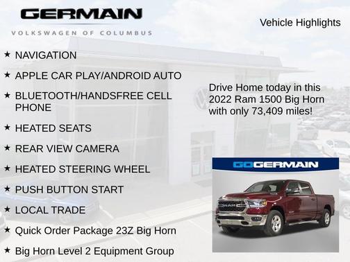 Delmonico Red Pearlcoat 2022 RAM 1500 Big Horn