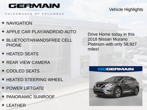 Gun Metallic 2018 Nissan Murano Platinum