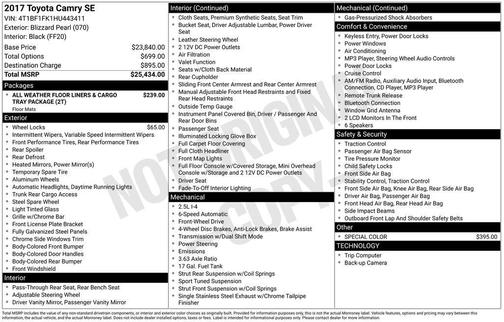 2017 Toyota Camry SE