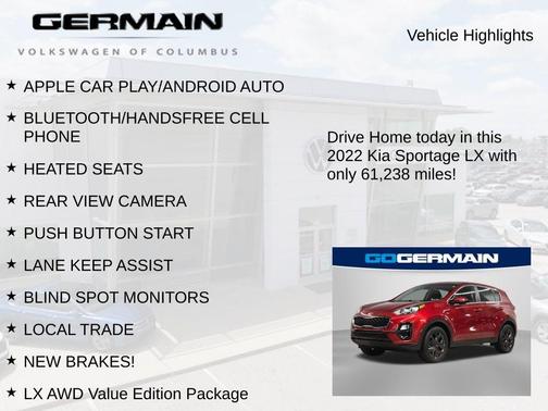 Hyper Red 2022 Kia Sportage LX