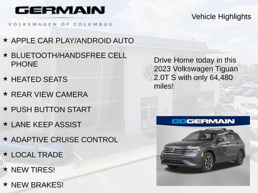 Platinum Gray Metallic 2023 Volkswagen Tiguan 2.0T S