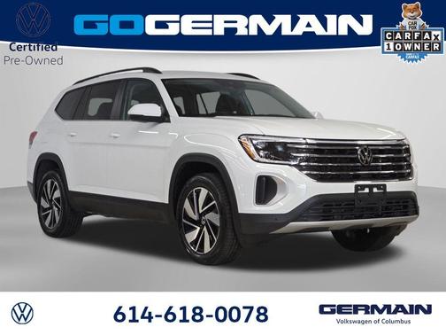 Pure White 2025 Volkswagen Atlas 2.0T SE w/Technology