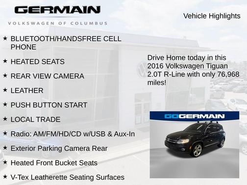 Deep Black Pearl Effect 2016 Volkswagen Tiguan R-Line