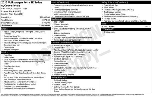 2013 Volkswagen Jetta SE