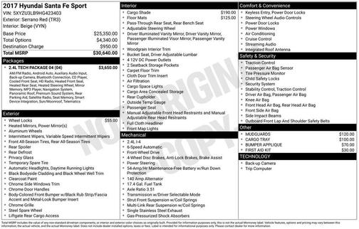 2017 Hyundai Santa Fe Sport 2.4L