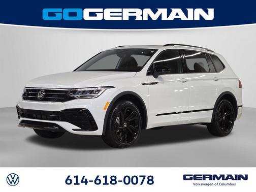 Opal White Pearl Effect 2023 Volkswagen Tiguan 2.0T SE R-Line Black