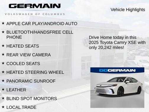 Pearl 2025 Toyota Camry XSE
