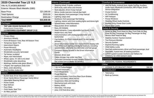 2020 Chevrolet Trax LS