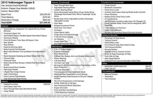 2015 Volkswagen Tiguan Auto S