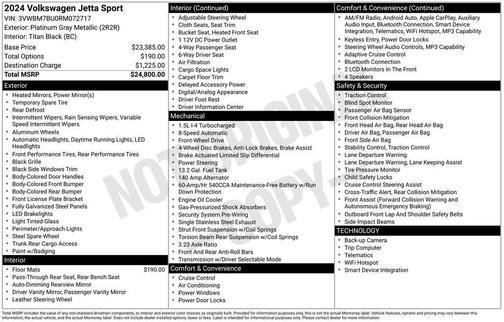 2024 Volkswagen Jetta 1.5T Sport