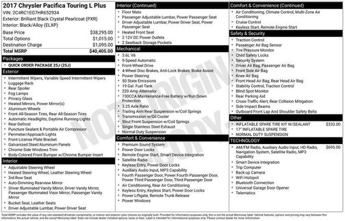 2017 Chrysler Pacifica Touring-L Plus