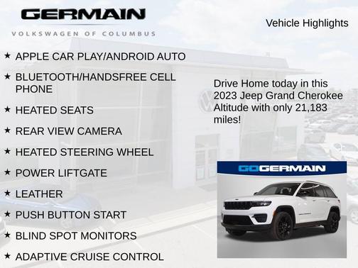Bright White Clearcoat 2023 Jeep Grand Cherokee Altitude