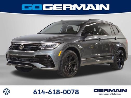 Platinum Gray Metallic 2024 Volkswagen Tiguan 2.0T SE R-Line Black