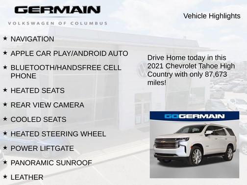 Iridescent Pearl Tricoat 2021 Chevrolet Tahoe High Country